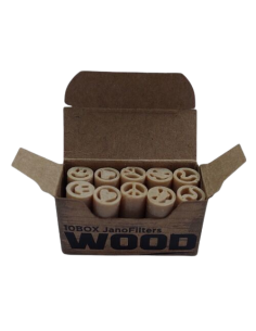 Caja 10 Jano Filters Regular Wood Series con filtros de cartón acabado madera
